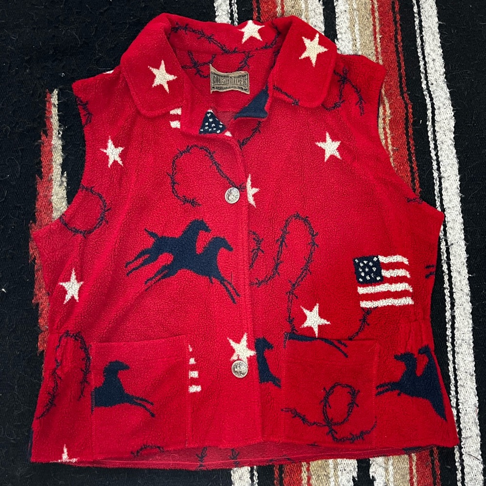 ROUGHRIDERS Womens Patriotic Vest